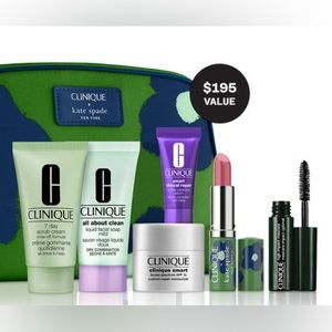 Clinique Kate Spade Gift Set - Fall ‘23 Makeup/Skincare, bag not included